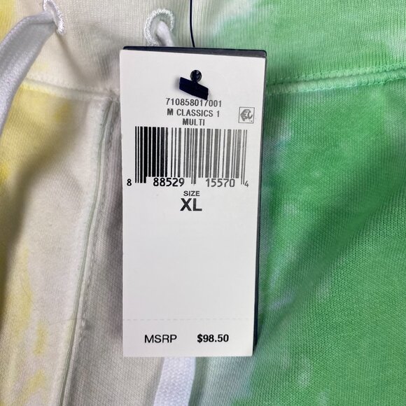 Polo Ralph Lauren Tie Dye Fleece Sweat Shorts Men's XL Pink Yellow Green Gym - Picture 4 of 13